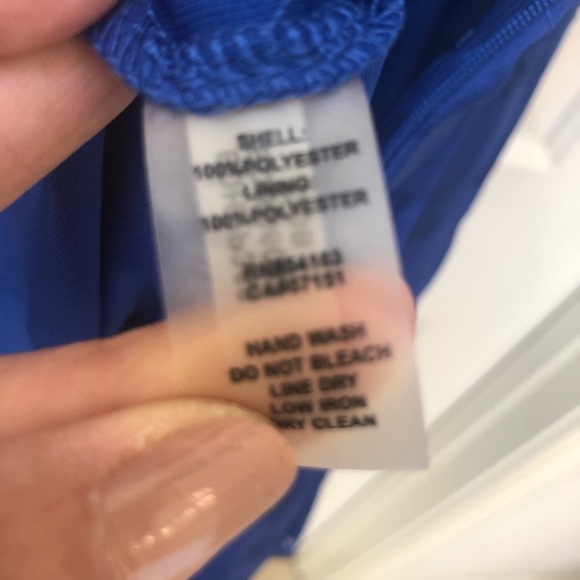 Ellen Tracy dress, royal blue, fitted waist, Sz 2 - Picture 5 of 14